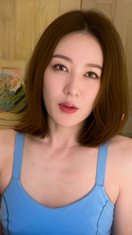 (best quality), (very aesthetic), (ultra-detailed), (best illustration),a mature female,Perfect Face,MKMami,(full_body),skinny,MILF,big tit,huge nipple,black hair,NSFW,Seductive expression