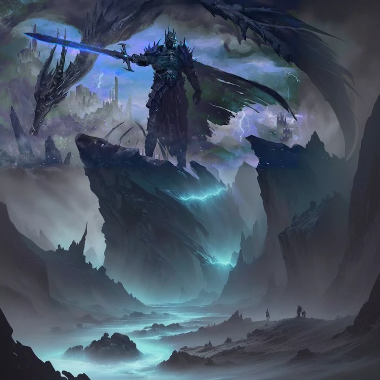 um close de uma pessoa segurando uma espada em um campo, Cavaleiro da morte, the rei lich, rei lich, arte conceitual de fantasia sombria, black sword in the hand of ares, paladino sombrio, Morgoth, epic fantasy concept art, Cavaleiro da morte, arte conceitual de alta fantasia, epic fantasy art style, pouco factual (d&d), Dark fantasy style art make you more visible and more powerful