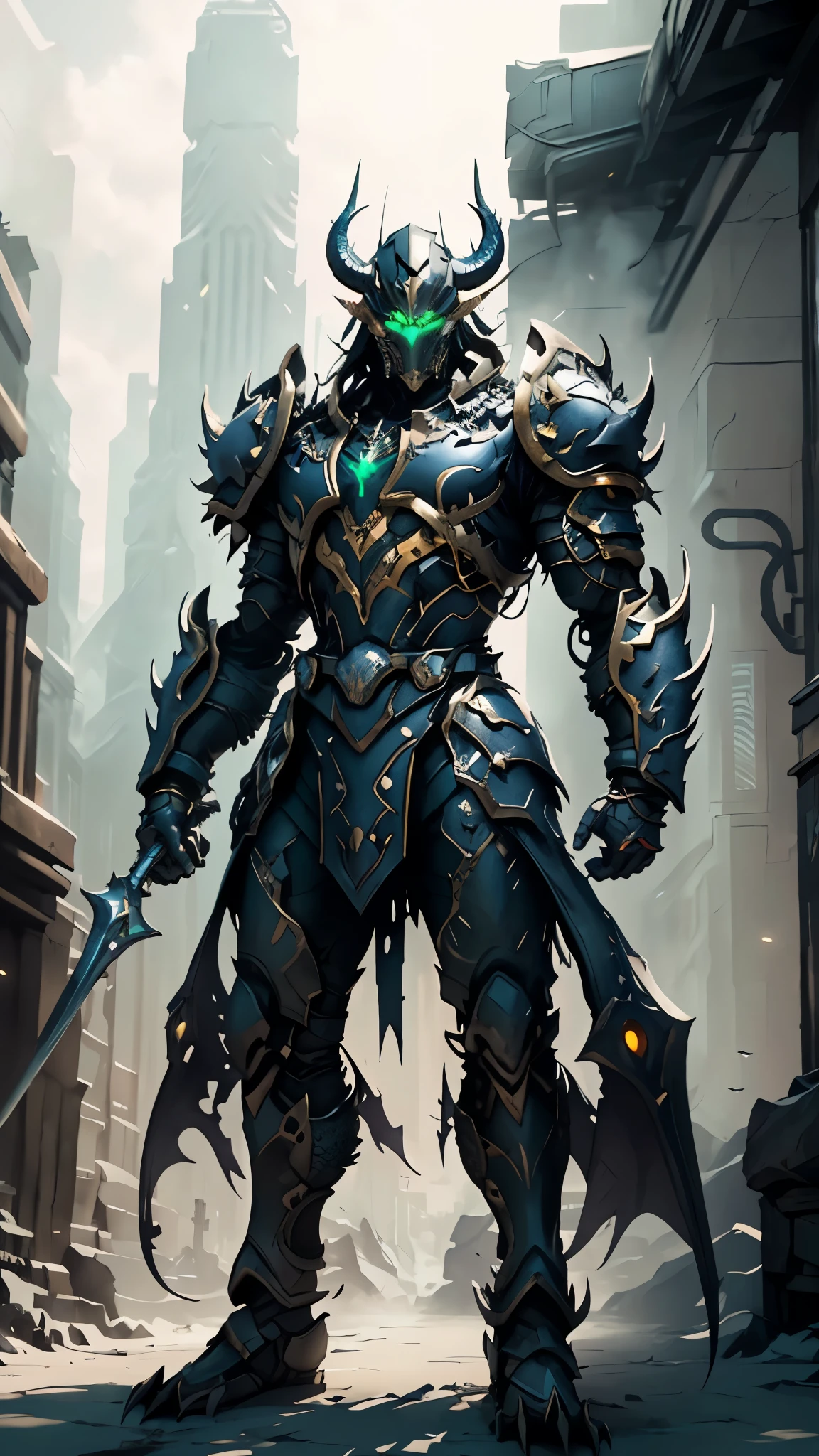 A man wearing a full-face helmet, a fantasy-style biomecha armored combat suit, green eyes, a composite layered chest armor, fully enclosed shoulder guards, matching arm and leg guards, the belt is adorned with dragon claw grasping orbs, primarily black with red accents, the design balances heavy with agility, a high-tech biological armor, (concept inspired by dragons, stand on the top of a skyscraper in a futuristic sci-fi city), this character embodies a finely crafted fantasy-surreal style armored hero in anime style, exquisite and mature manga art style, ((male:1.5, element, plasma, energy, the armor glows)), metallic, real texture material, dramatic, high definition, best quality, highres, ultra-detailed, ultra-fine painting, extremely delicate, professional, perfect body proportions, golden ratio, anatomically correct, symmetrical face, extremely detailed eyes and face, high quality eyes, creativity, RAW photo, UHD, 32k, Natural light, cinematic lighting, masterpiece-anatomy-perfect, masterpiece:1.5