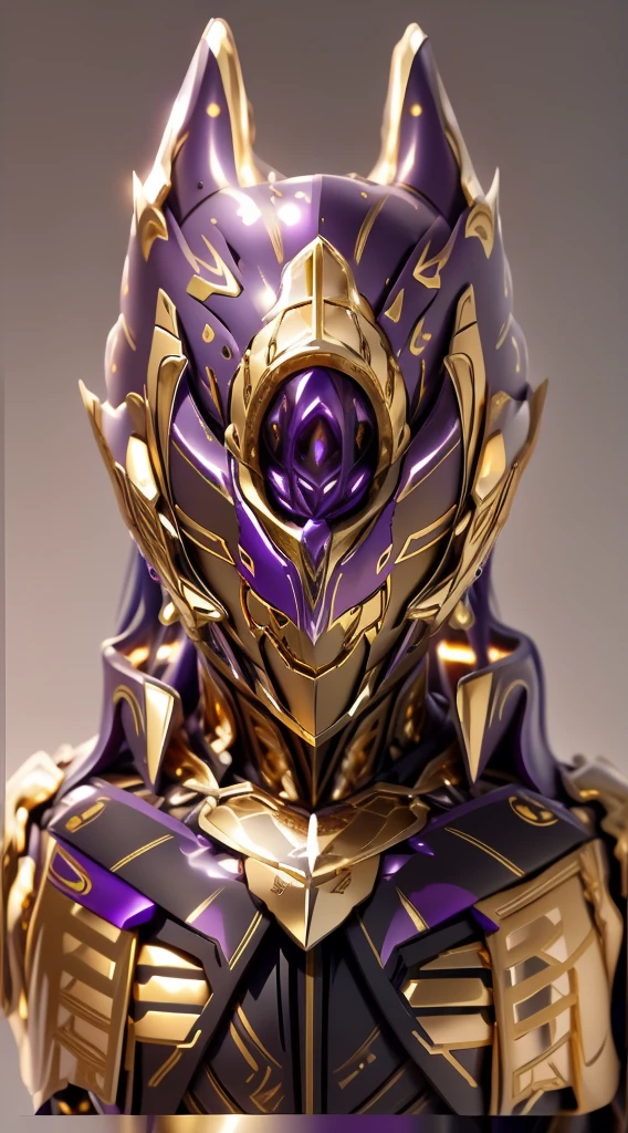 The color changes to gold and purple,Some gold and purple(Ensure its layering and armor texture,Gold as the main color)