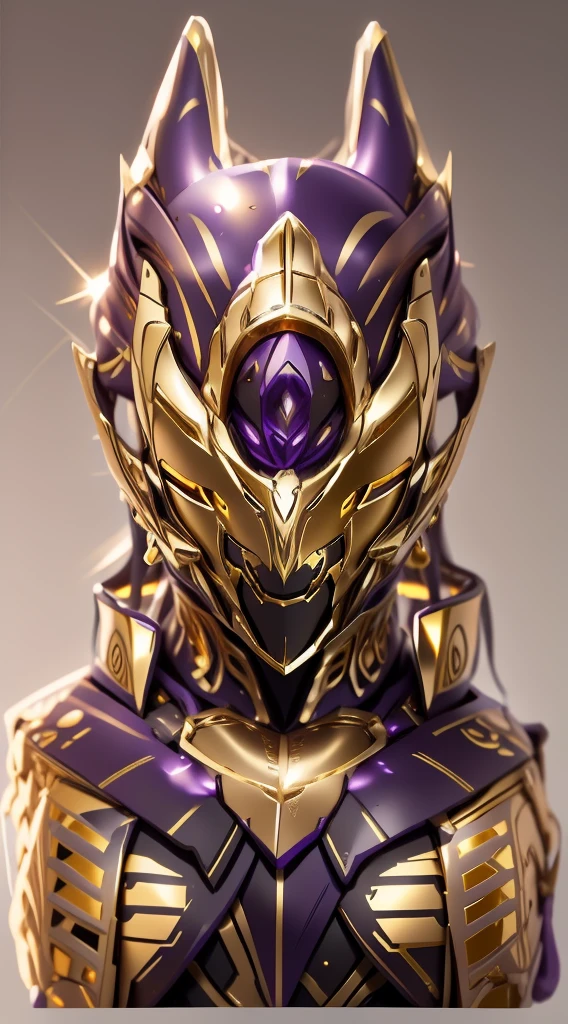 The color changes to gold and purple,Some gold and purple(Ensure its layering and armor texture,Gold as the main color)