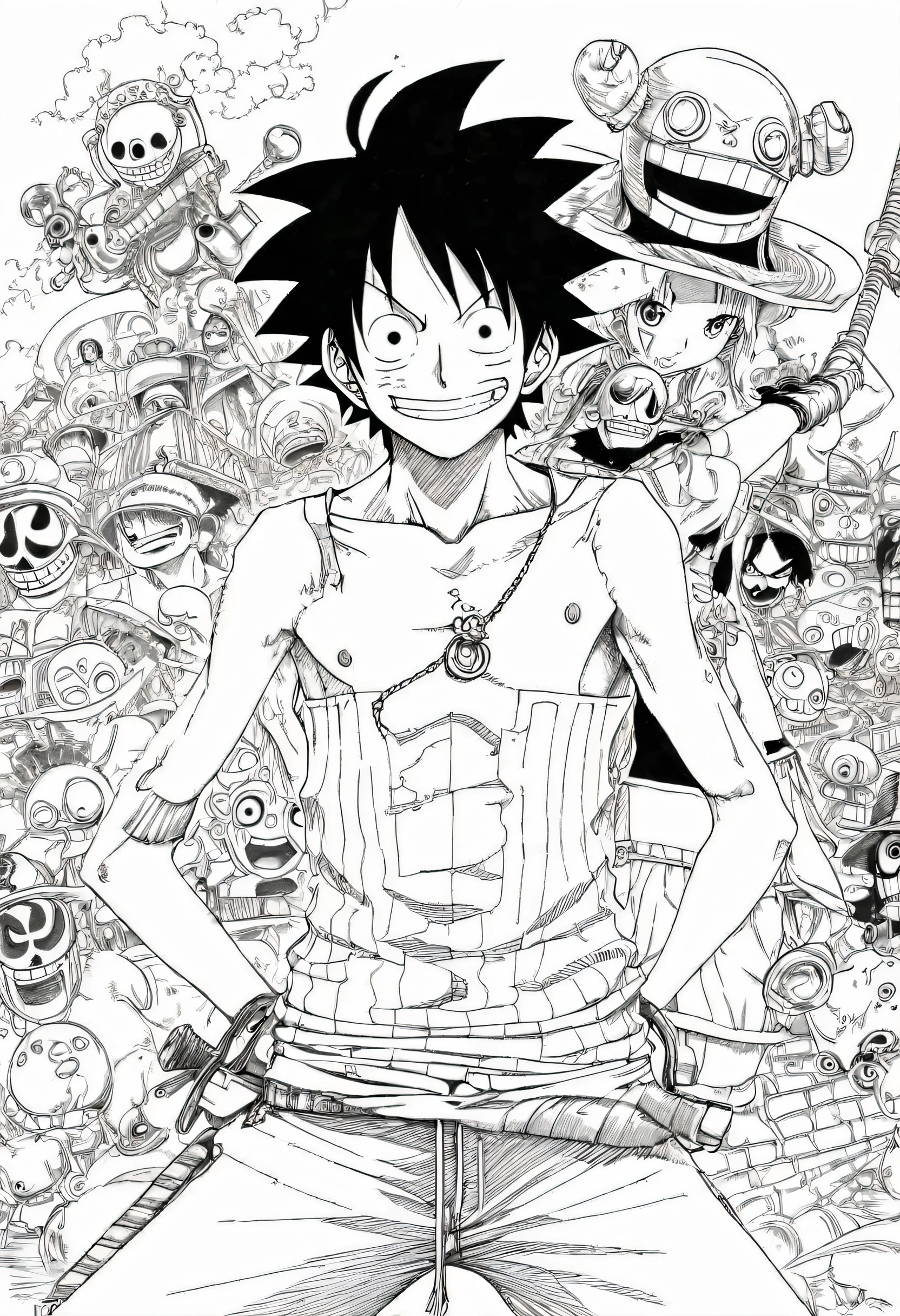 Design a gripping  featuring Luffy from "One Piece" in a fit of rage. 
, simple background, tshirt design 
