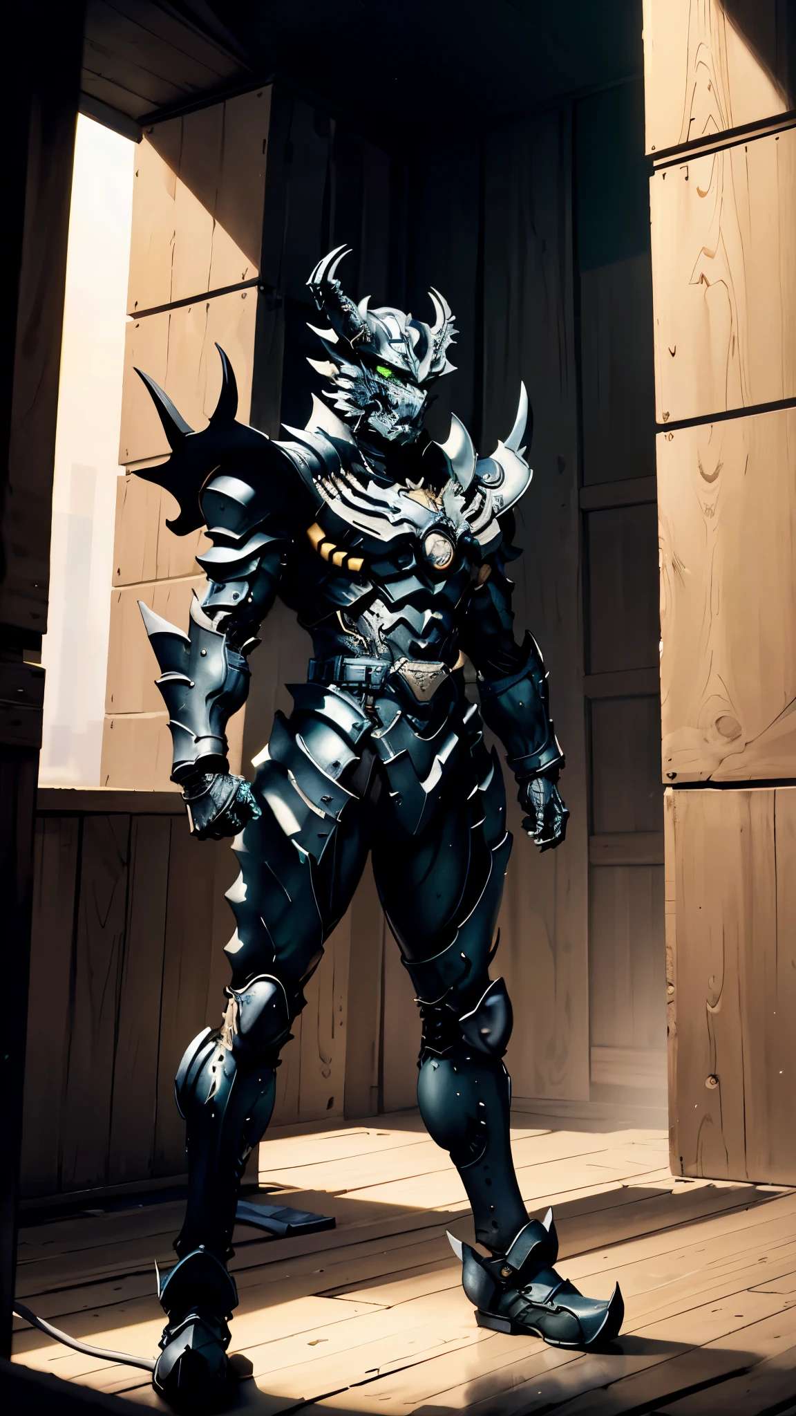 A man wearing a full-face helmet, a fantasy-style biomecha armored combat suit, green eyes, a composite layered chest armor, fully enclosed shoulder guards, matching arm and leg guards, the belt is adorned with dragon claw grasping orbs, primarily black with red accents, the design balances heavy with agility, a high-tech biological armor, (concept inspired by dragons, stand on the top of a skyscraper in a futuristic sci-fi city), this character embodies a finely crafted fantasy-surreal style armored hero in anime style, exquisite and mature manga art style, ((male:1.5, element, plasma, energy, the armor glows)), metallic, real texture material, dramatic, high definition, best quality, highres, ultra-detailed, ultra-fine painting, extremely delicate, professional, perfect body proportions, golden ratio, anatomically correct, symmetrical face, extremely detailed eyes and face, high quality eyes, creativity, RAW photo, UHD, 32k, Natural light, cinematic lighting, masterpiece-anatomy-perfect, masterpiece:1.5