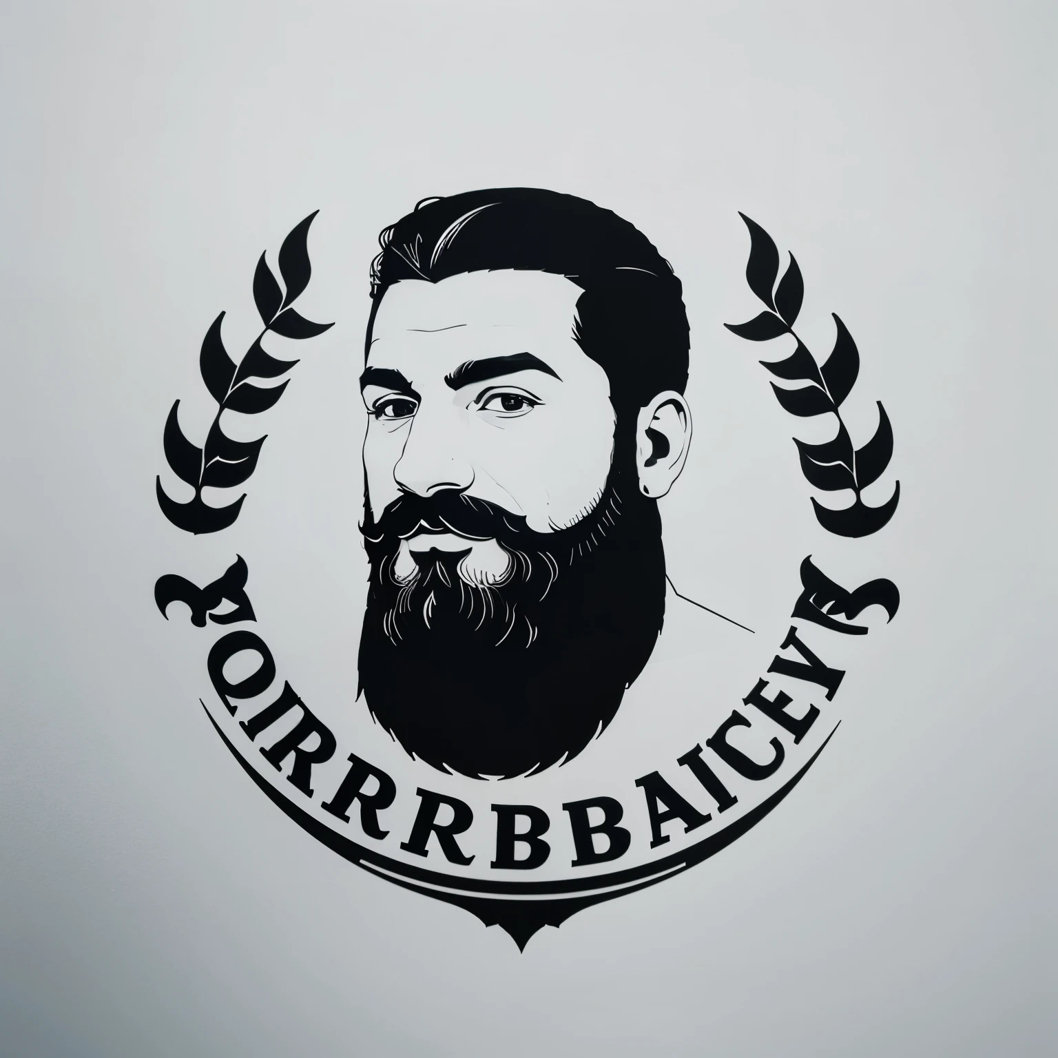 Logo minimalista de barbearia escrito divino corte