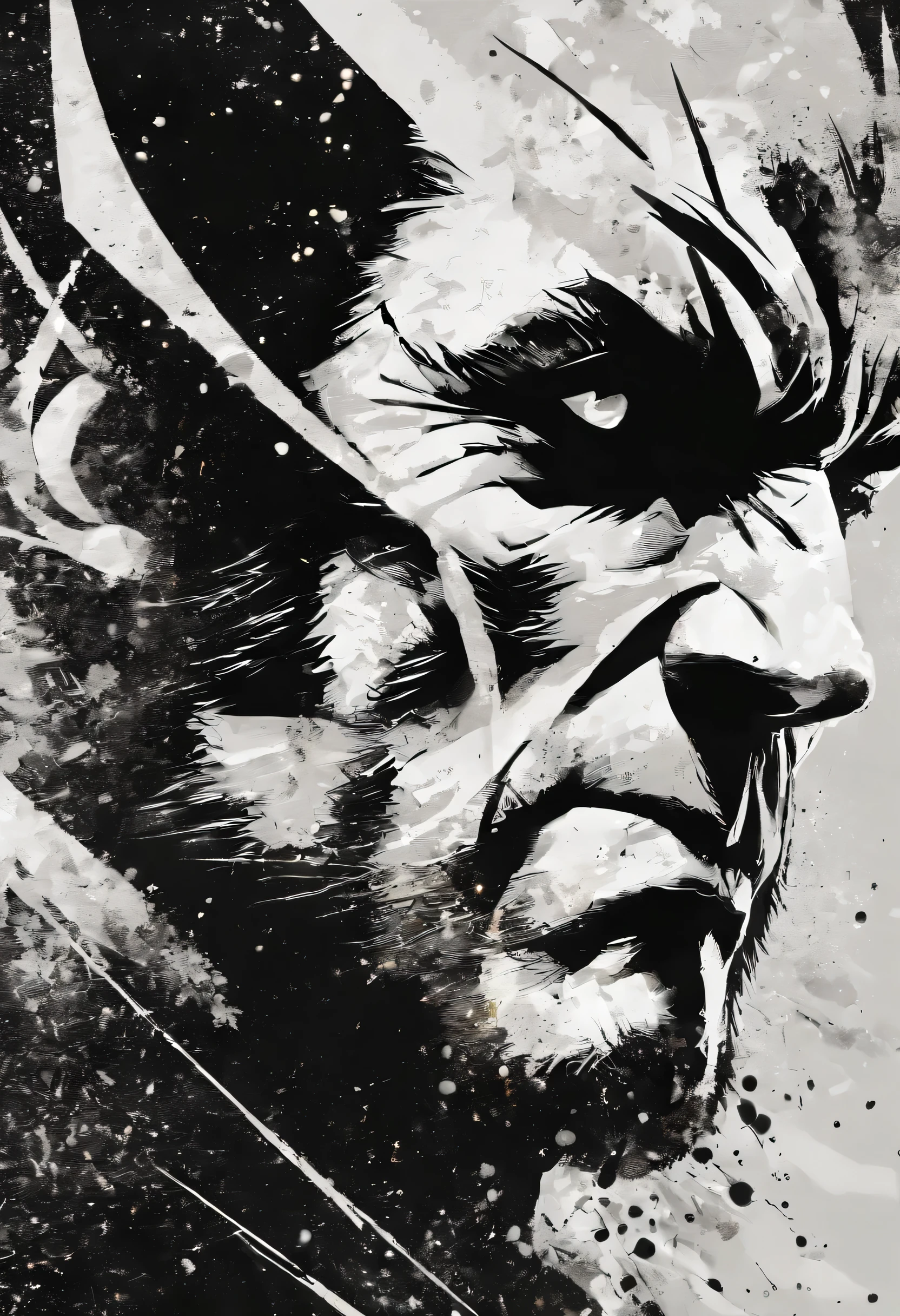 wolverine  mask splatter paint 