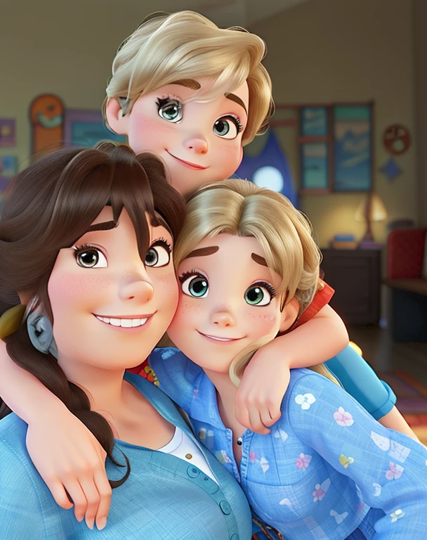 A Disney Pixar-style family
