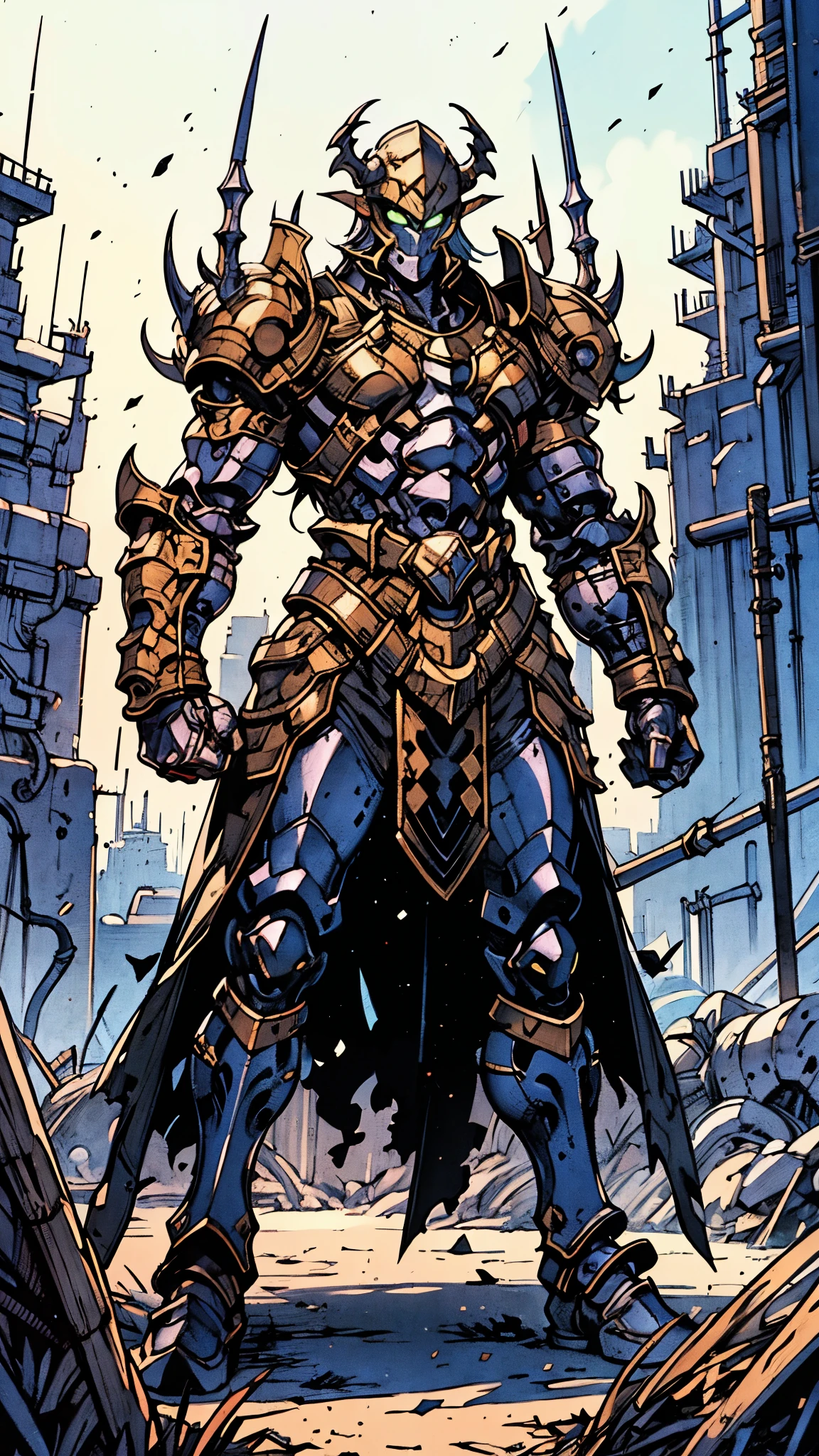 A man wearing a full-face helmet, a fantasy-style biomecha armored combat suit, green eyes, a composite layered chest armor, fully enclosed shoulder guards, matching arm and leg guards, the belt is adorned with dragon claw grasping orbs, primarily black with red accents, the design balances heavy with agility, a high-tech biological armor, concept inspired by dragons,stand on the top of a skyscraper in a futuristic sci-fi city, this character embodies a finely crafted fantasy-surreal style armored hero in anime style, exquisite and mature manga art style, ((male:1.5, element, plasma, energy)), metallic, real texture material, dramatic, high definition, best quality, highres, ultra-detailed, ultra-fine painting, extremely delicate, professional, perfect body proportions, golden ratio, anatomically correct, symmetrical face, extremely detailed eyes and face, high quality eyes, creativity, RAW photo, UHD, 32k, Natural light, cinematic lighting, masterpiece-anatomy-perfect, masterpiece:1.5