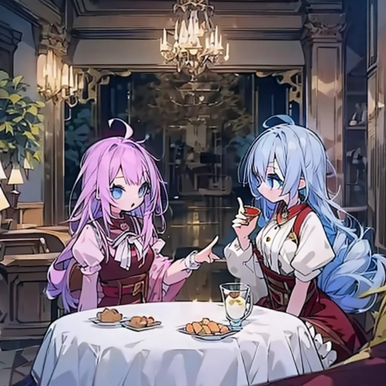 A group of anime characters, various anthropomorphic animals, including cat girls, elves, and mechas, were making trouble around the table.，Enjoying food and drinks，The atmosphere is lively and lively。The roles have（Beautiful and delicate eyes，Beautiful and delicate lips，Extremely detailed eyes and face，Long eyelashes）。They are depicted in popular anime style，Set in an otherworldly environment with fantasy elements。The scene resembles a still from the TV anime series，Captures moments of everyday life in the world of animation。 This work of art has（high quality：1.2、4k resolution、lifelike），Featuring ultra-detailed visuals，Exhibits complex design of characters and environments。