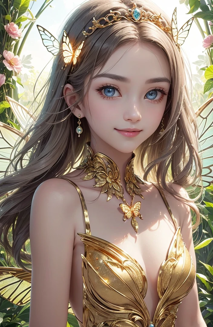 32K, 最高quality, 最高masterpiece, (ultra-Detailed Background, Detailed Background), Absurd, High resolution, Super detailed, Very detailedな, One girl, (bouquet:1.3), (Tangled:1.2), (Geometric:1.2),(colorful),(masterpiece, quality, best quality, Official Art, Beautiful and beautiful:1.2), (1 girl:1.3), Very detailed,(colorful:1.1)(Flowers:1.3),Most detailed,(Tangled:1.2), whole body, (Abstract background:1.3), (Skin glows), (Many colors:1.4), ,(Earrings Jewelry:1.5), Pale yellow background,