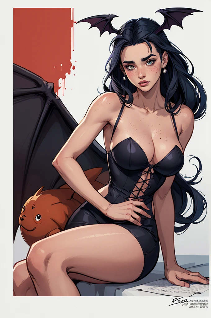 Cartoon style digital illustration GTA style character style illustration Completely bare breasts showing a little fear Breast size Cartoon name: Isabella Cruz white background medium breasts freckled face Jennifer Connelly actress strong contours Physical description - long straight hair, tingidos de um marrom vibrante que contrasta com sua pele clara. - You reflect a mix of curiosity and determination. - Ela tem uma estatura alta, with a slender and agile figure, evidenciando sua agilidade e destreza. -fundo colorido Design de personagens de retrato, beautiful digital illustration, retrato de alta qualidade, Arte em quadrinhos, Corpo inteiro sensualizando ou pelada. folha de retorno. return sheet clothes of the day hellish day expression of hatred and blood on the facea close-up of a woman sitting on the fence with a bat, Morrigan Aensland, morrigan, style artegerm, extremely detailed artegerm, artegerm style, even model | artegerm, in the style artegerm, da liga das lendas, samira da liga das lendas, personagem de liga das lendas, style of artegermestilo Cartoon style digital illustration GTA style