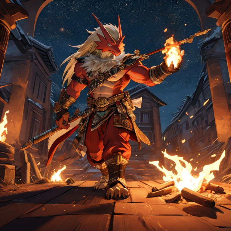 top quality, high-quality illustrations, the beautiful depiction of light seen in Vermeer's works, Landscapes inspired by biblical themes depicted by Leonardo da Vinci((masterpiece))absurdres, Perfect Anatomy, blaziken, full body, smoke, magic(Fighting Pose)((dramatic))epic, motion blur, depth of field, bokeh, 4k,