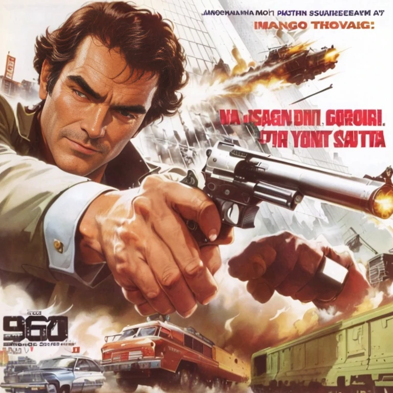 Films of the 1970s「Big Magnum77」Poster, Starring Stuart Whitman, Promotional Art, Italian action movie artwork, sc@tari, artwork", artwork ", Stuart Whitman as the Shooting Detective, GTA Cover, GTA Cover art, sak de ga ma da g de nplay, John, 1 9 8 1, 1981