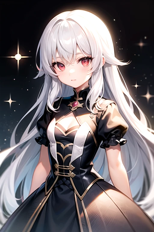 White Hair Long Red Eyes Girl Cute Princess Cute Human