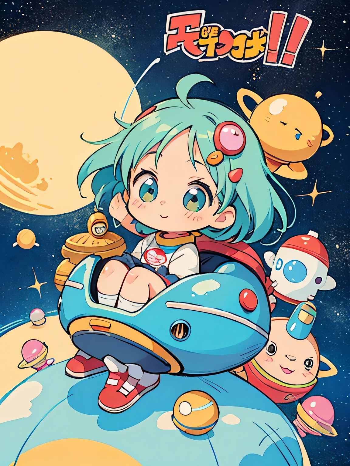Akira Toriyama Style, Kawaii Design, most beautiful girl ever、Chibi, Space Travel, Cute Martian