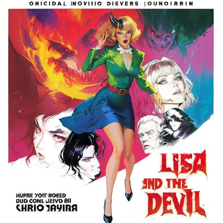 Italian horror films「リサとdevil」Poster illustration,'lisa and the devil ', Album cover, cd cover artwork,Starring Elke Sommer, album artwork, evil Album cover, official artwork, Album cover!, music Album cover, marc davis artwork, Promotional Art, an Album cover, Album art cover, promotional artwork, artwork, Lina, devil, rupert murdoch as the devil, Linda Wilder