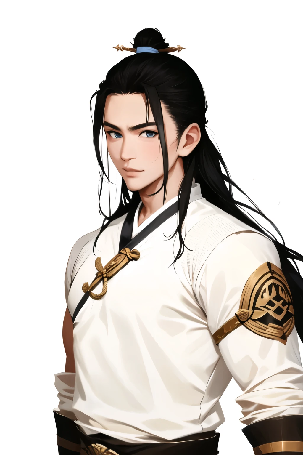 (masterpiece, best quality:1.2), ink Wuxia, solo,upper body,long hair,lips