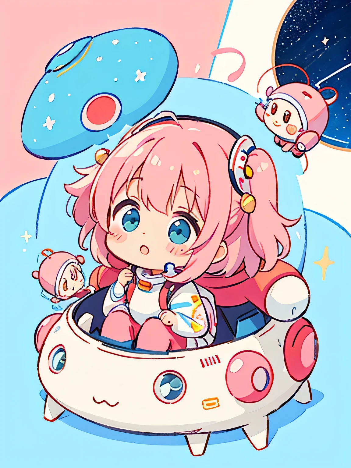 Momoko Sakura Style, Kawaii Design, most beautiful girl ever、Chibi, Space Travel, Cute Martian