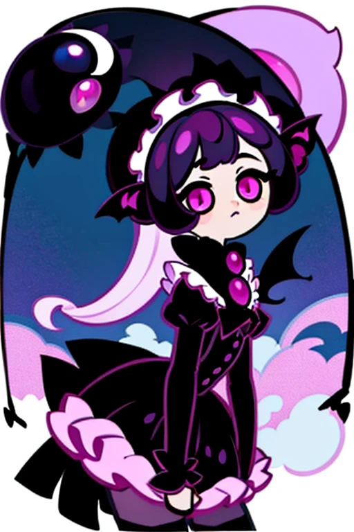 on the stage,whole body,anime,transparency, seabed, bottom,black, pearl, succubus, transparent body, lolita style, lolita, whole illustration