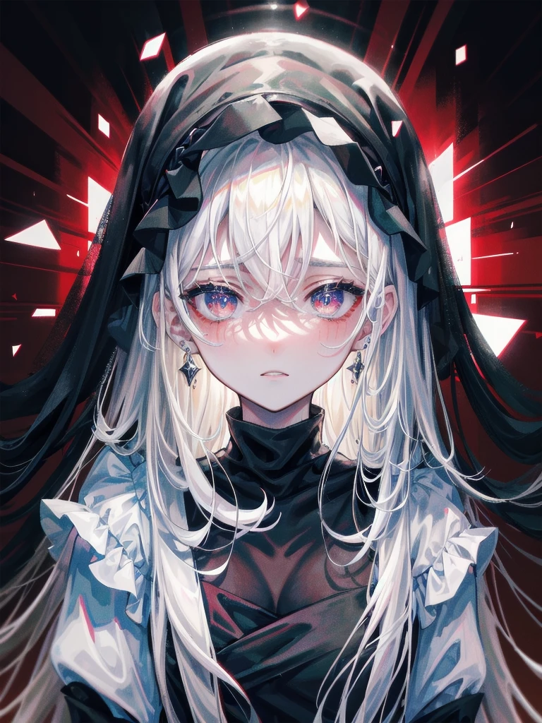 whole body, sickly girl, black dress, face veil, mansion, hall, absurdres, RAW photo, extremely delicate and beautiful, masterpiece, Best Quality, ultra high resolution, 32k, hyperrealistic, ultra-detailed description, pale skin, 20 years old, detailed beautiful face and eyes, tearful mole, earring, short medium wavy hair,