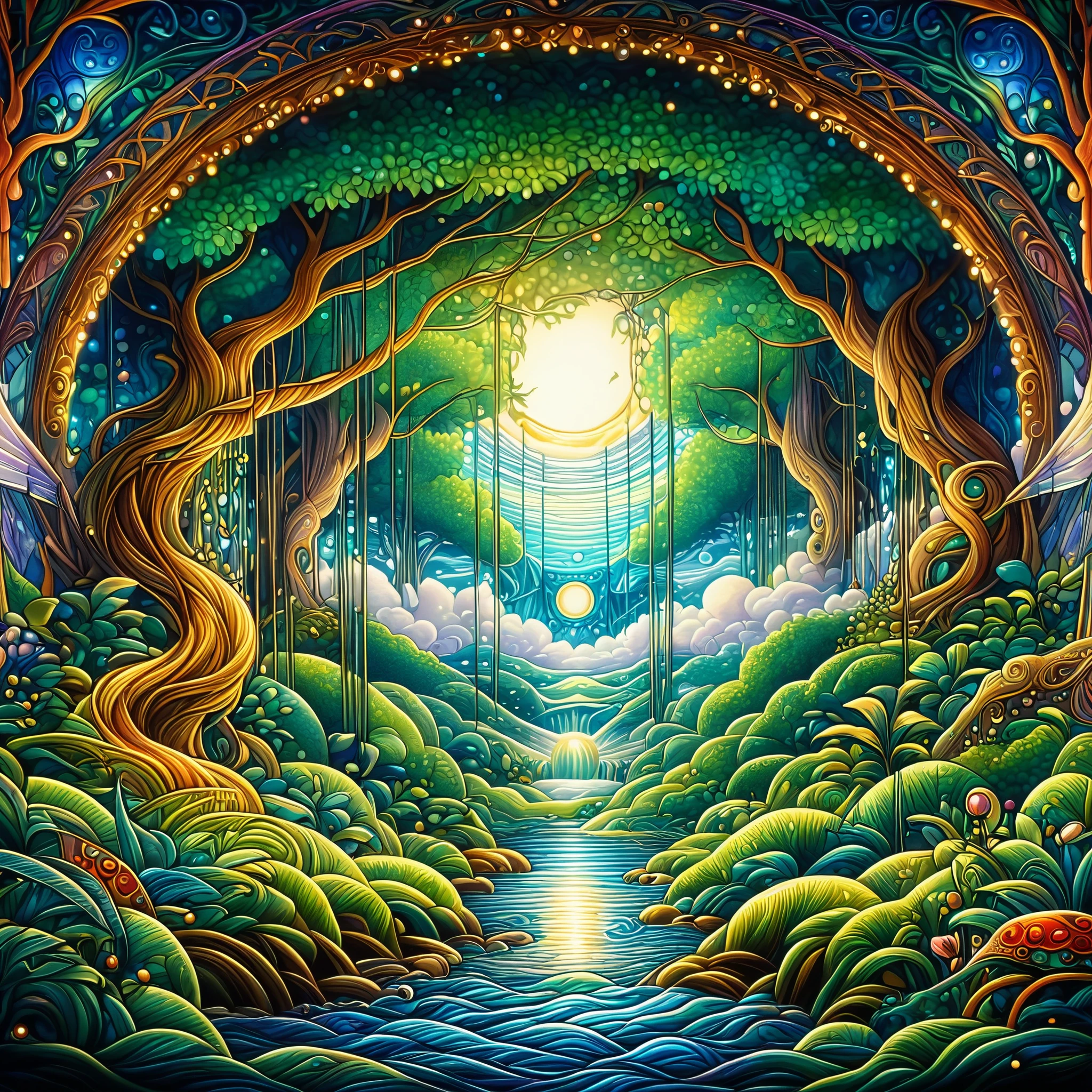 In the realm of dreams, a mystical Art Nouveau Enchantress spins threads of possibility into intricate tapestries of imagination. From fantastical landscapes to surreal creatures, each stitch brings dreams to life, blurring the boundaries between reality and fantasy.