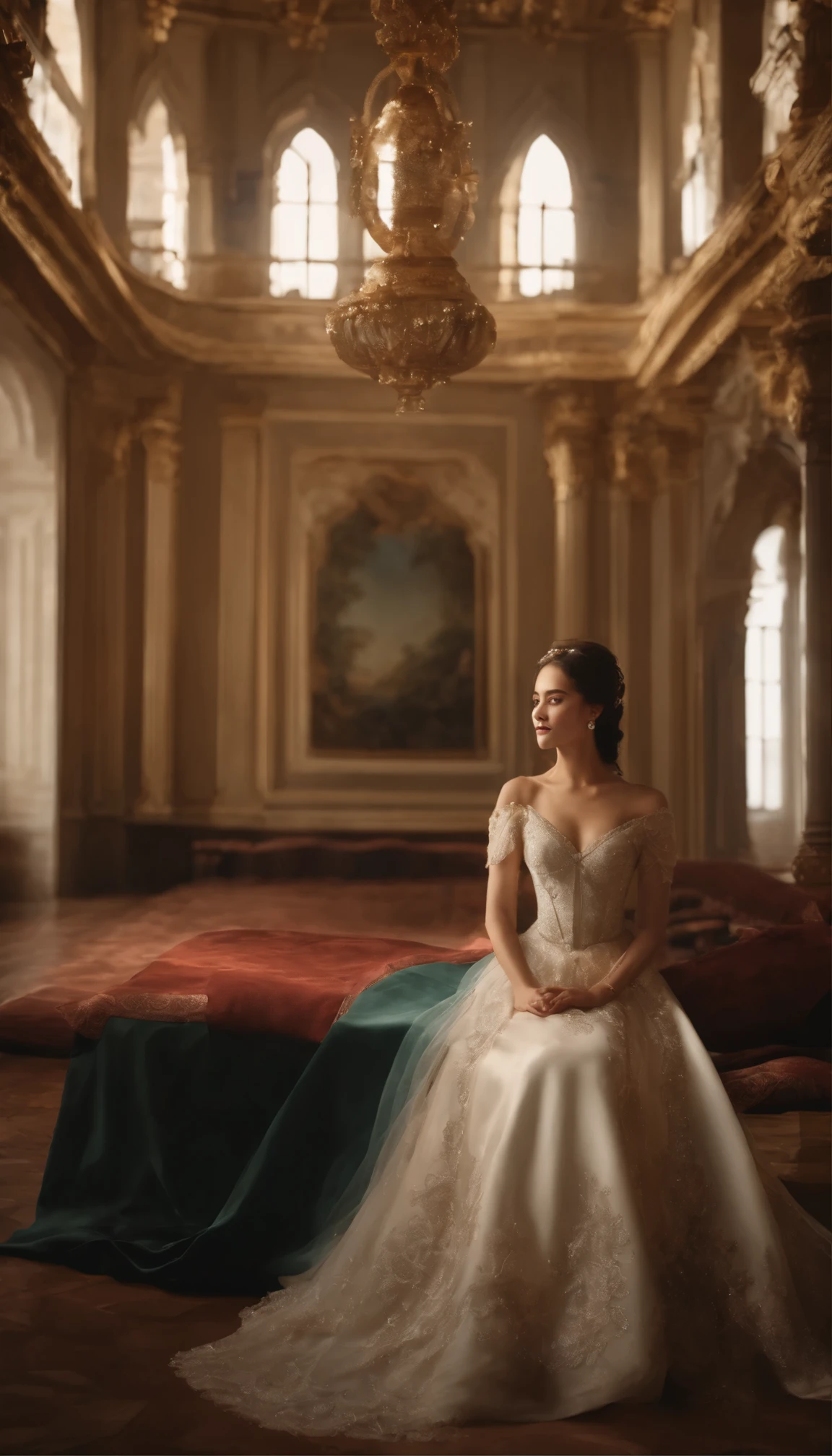 Ivan Aivazovsky's IPA Award-winning masterpiece「Young woman in the royal palace」teeth、Aperture F2.Bring it to life with the 8 wide-angle lens。キャプチャされた画像teeth、Each texture is meticulously rendered in the recesses、Boasting insane high resolution showing perfect perspective and geometry。絵画のアンビエント照明と影teeth非常に常軌を逸しており、It incorporates the Luminist art style to create a mesmerizing visual treat.。Complex textures tessellated into busy backgrounds、Reflects maximalism and perfectionism。