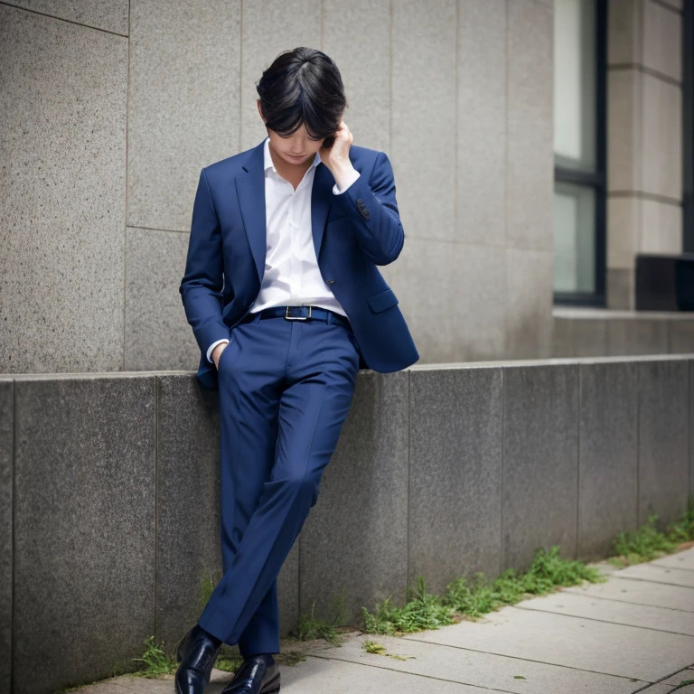 suit male job hunting fatigue Fatigue I'm not feeling well