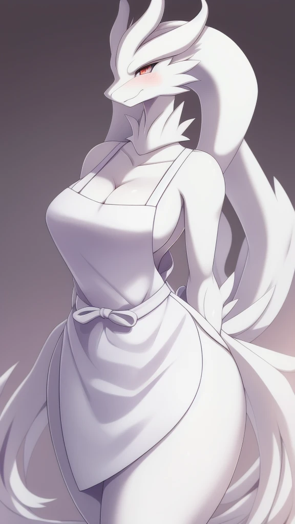 Reshiram,furry,Bust 87,Waist 57,Thigh 86,Good resolution,Apron set,Good light and shadow details,shade,sexy body,blushing