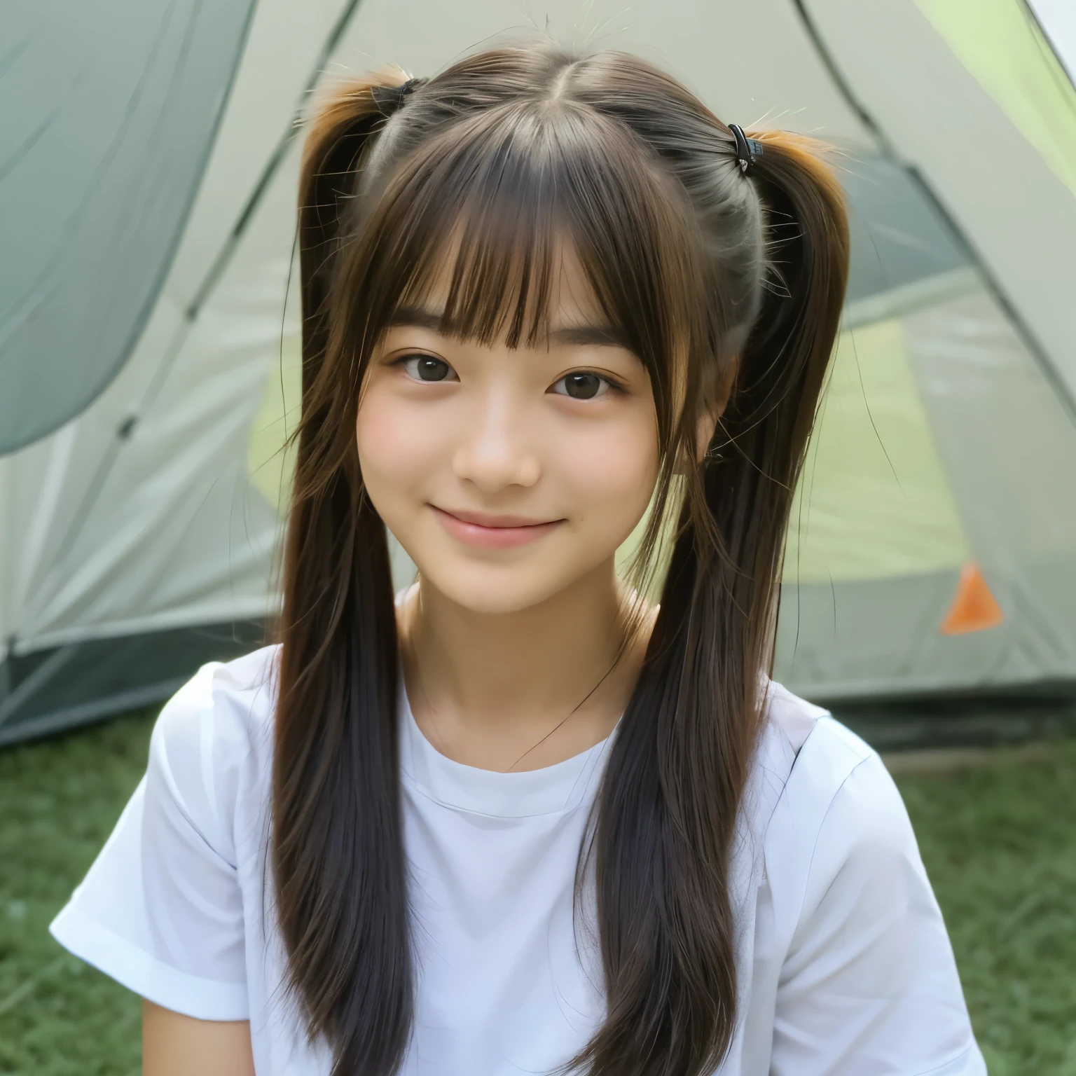 high resolution、1 person、18-year-old、Twin tail hair、Medium Hair、Tokyo、Town