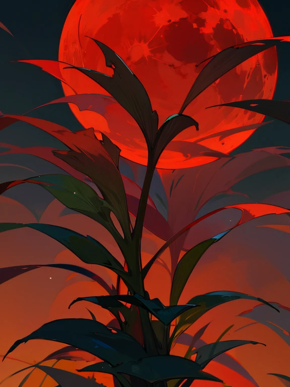 Red Moon、darkness、plant