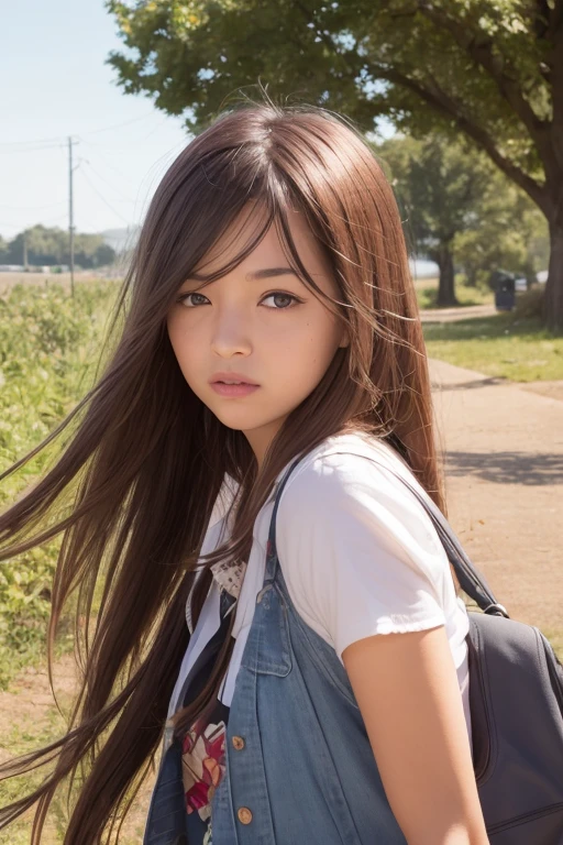 1girl,hair rustling in the breeze