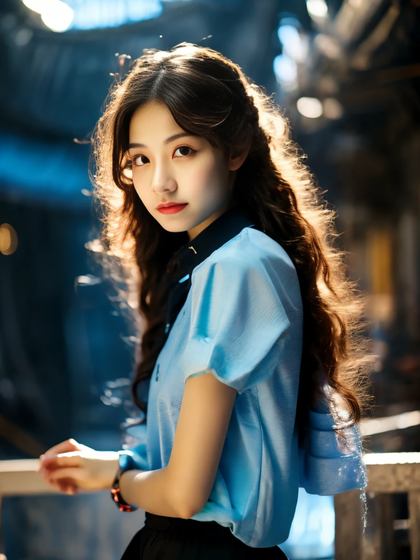 18-year-old player，Ultra HD resolution，8k，Realistic style，Sporty，Natural light，Jersey texture，cheer，Long hair，hale and hearty，whole body，White skin，Chinese Girl，Chinese Girl，long hair，In the city，High-rise buildings，很多High-rise buildings，Long legs，Smile，Blue sky，audience，Facing the camera，Short-sleeved jersey，Black neckline，Black cuffs，Black shorts，Sweatpants，sports shoes，whole body，大Long legs，masterpiece，best quality，high resolution，8K，original photo，real picture，Digital Photography，(UHD, anatomically correct, textured skin, ccurate, award winning), 1lltnh1