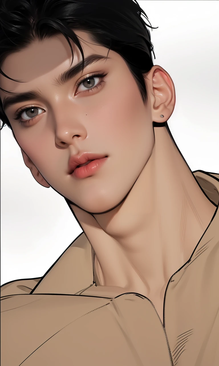 (best quality,4k,8k,highres,masterpiece:1.2),ultra-detailed,realistic,professional,(portraits,concept artists),vivid colors,sharp focus,HDR,studio lighting,(black hair:1.1),(black eyes:1.1), a man, muscualr,strong body,trained, ((wearing half sleeve black jacket)),