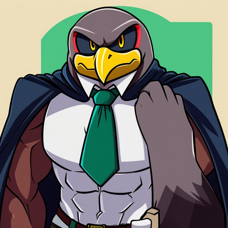 Albatross, male, beak, strong, muscular, suit and tie, cloak, mobian,