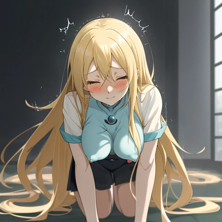 Blonde blue top anime girl, Bottoms, Erect nipples, Process Art, Touch her, Naughty, Enchanting anime girl, Blonde long hair anime girl, Naughtyアニメスタイル, Naughtyスタイル, Anime Best Girl,trembling,breast sucking one man