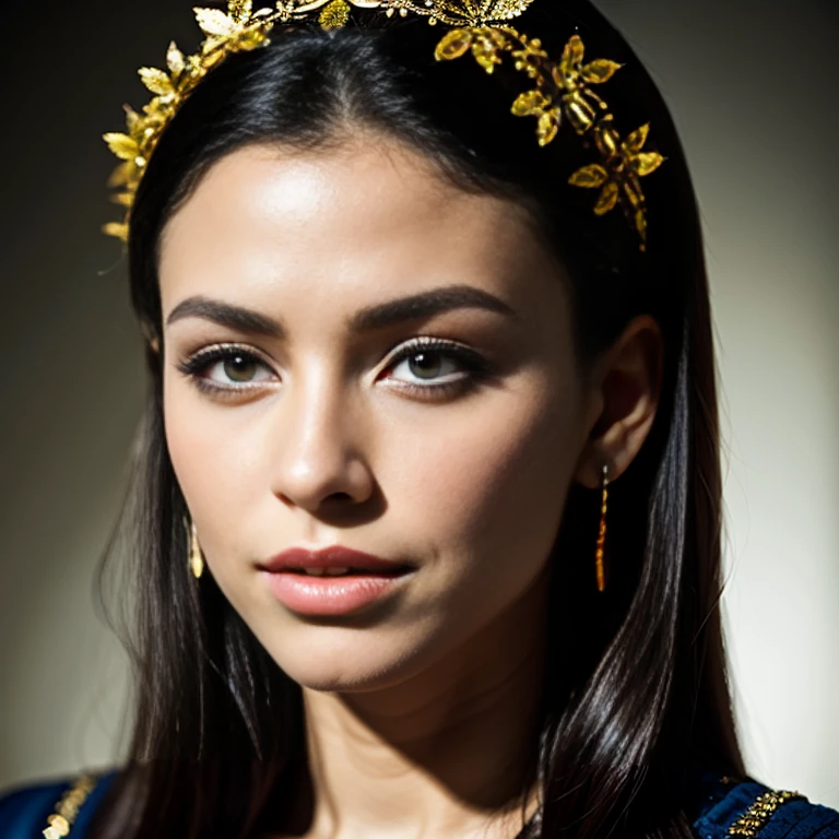 Cleopatra、A beautiful woman、Beautifully detailed eyes、Beautifully detailed lips、Long eyelashes、Gorgeous Woman、(Cowboy Shot:1.37)、Elegant King's Pose、Sublime Beauty、Golden headpiece、flowing gown、Egyptian Hieroglyphics、Exotic background、Sunset lighting、Mysterious atmosphere、Elaborate Jewelry、(Complex eye makeup:1.4)、Gorgeous golden throne、Elaborate head dress、ancient egyptian symbols、Desert Background、(Sphinx)、(pyramid)、Dramatic Shadows、Detailed facial features、Bright colors彩、Luxurious fabrics、Historical accuracy、Clever Construction、Majestic Aura、Mysterious charm、Shining Beauty、Excellent craftsmanship、Rich texture、Decorative accessories、Exquisite environment、Royal Confidence、Theatrical presence、Captivating Gaze、Seductive attitude、Captivating Charm、Delicate hand gestures、A noble crown、Luxurious ornamentythological references、Symbolic Representations、Dignified elegance。 (highest quality、4K、High resolution、masterpiece:1.2)、Super detailed、(Real、Photorealistic、Photorealistic:1.37)、Bright colors、Professional Lighting、Sharp focus、Crisp details