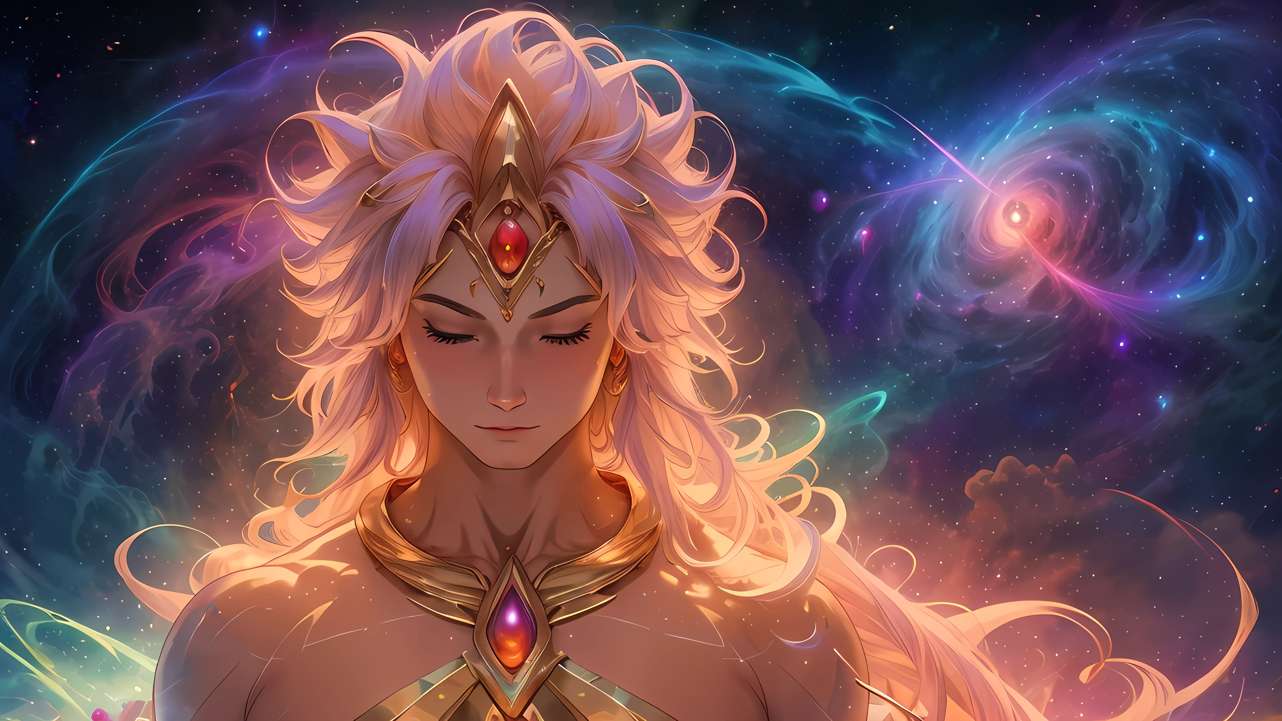 (best quality,4k,8k,highres,masterpiece:1.2),ultra-detailed,(realistic,photorealistic,photo-realistic:1.37),cosmic god of ether,celestial being,towering figure,divine energy,powerful aura,transcendent presence,heavenly body,cloaked in stardust,illuminating constellation,ethereal light,spectacular cosmic background,limitless power,universe's guardian,golden cosmic rays,piercing gaze,cosmic god with flowing hair,omnipotent,almighty,divine enlightenment,mesmerizing presence,flecked with galaxies,majestic and ethereal,peaceful and serene atmosphere,sublime beauty,transcendental peace,colorful nebulae,celestial realm,cosmic harmony,harnessing the power of the stars,mystical creation,cosmic energy radiating throughout,awe-inspiring cosmic art,interstellar mysticism,enigmatic cosmic deity,cosmic majesty,intertwined with the cosmos,supernatural being of the universe,sacred cosmic realm,intergalactic enlightenment,symbiotic connection with the cosmos,omniscient and omnipresent,cosmic eternity,unfathomable knowledge,cosmic artwork defying comprehension,vibrant celestial colors,event horizon,cosmic allegory