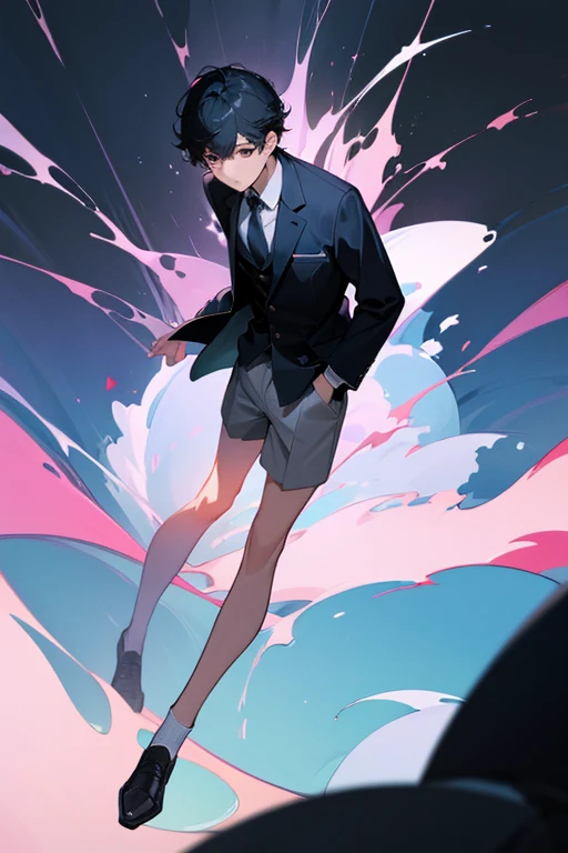 Masterpiece、High resolution、Boy in a blazer、Shorts、whole body