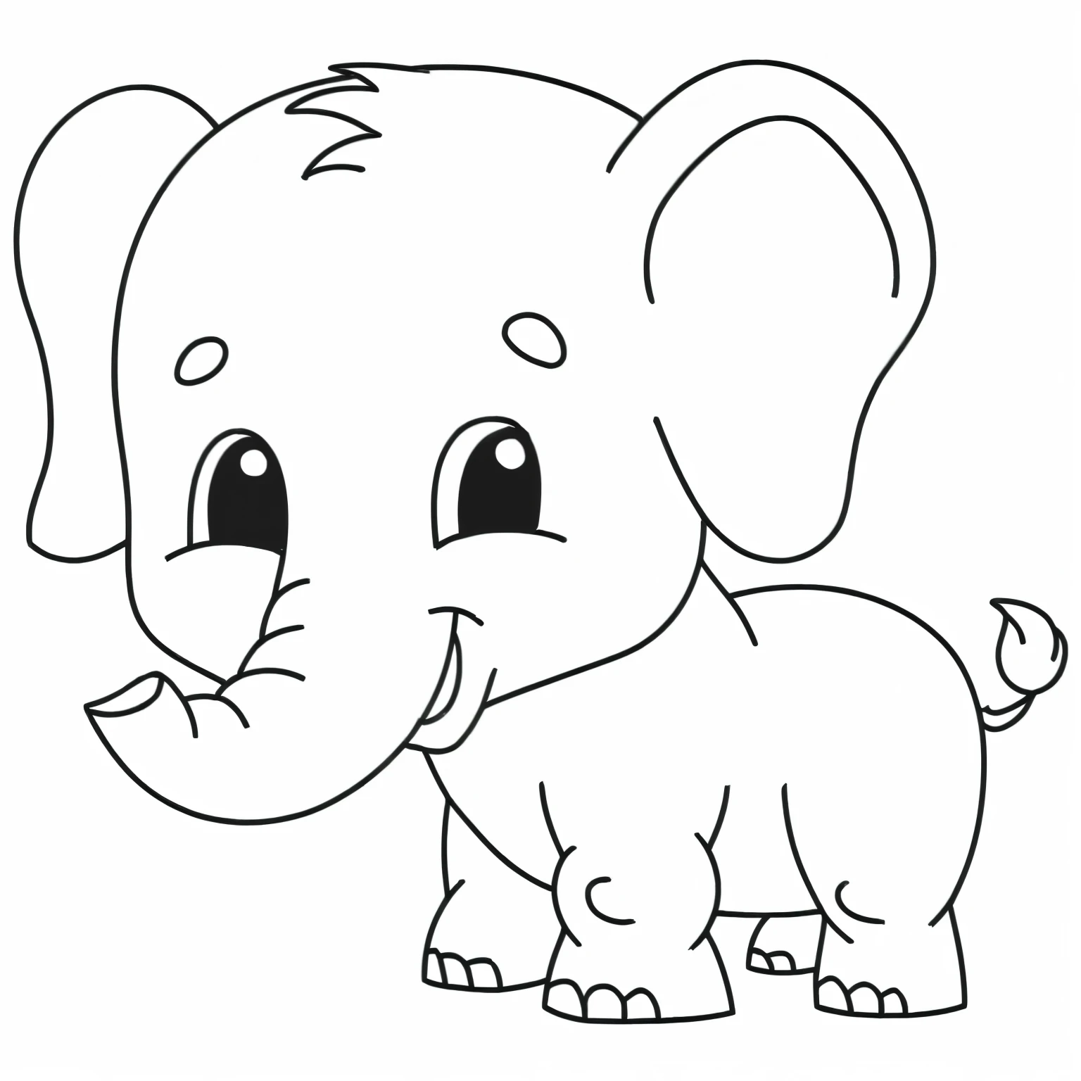 Add clear outlines and interesting details then convert them into black and white outline suitable for colouring