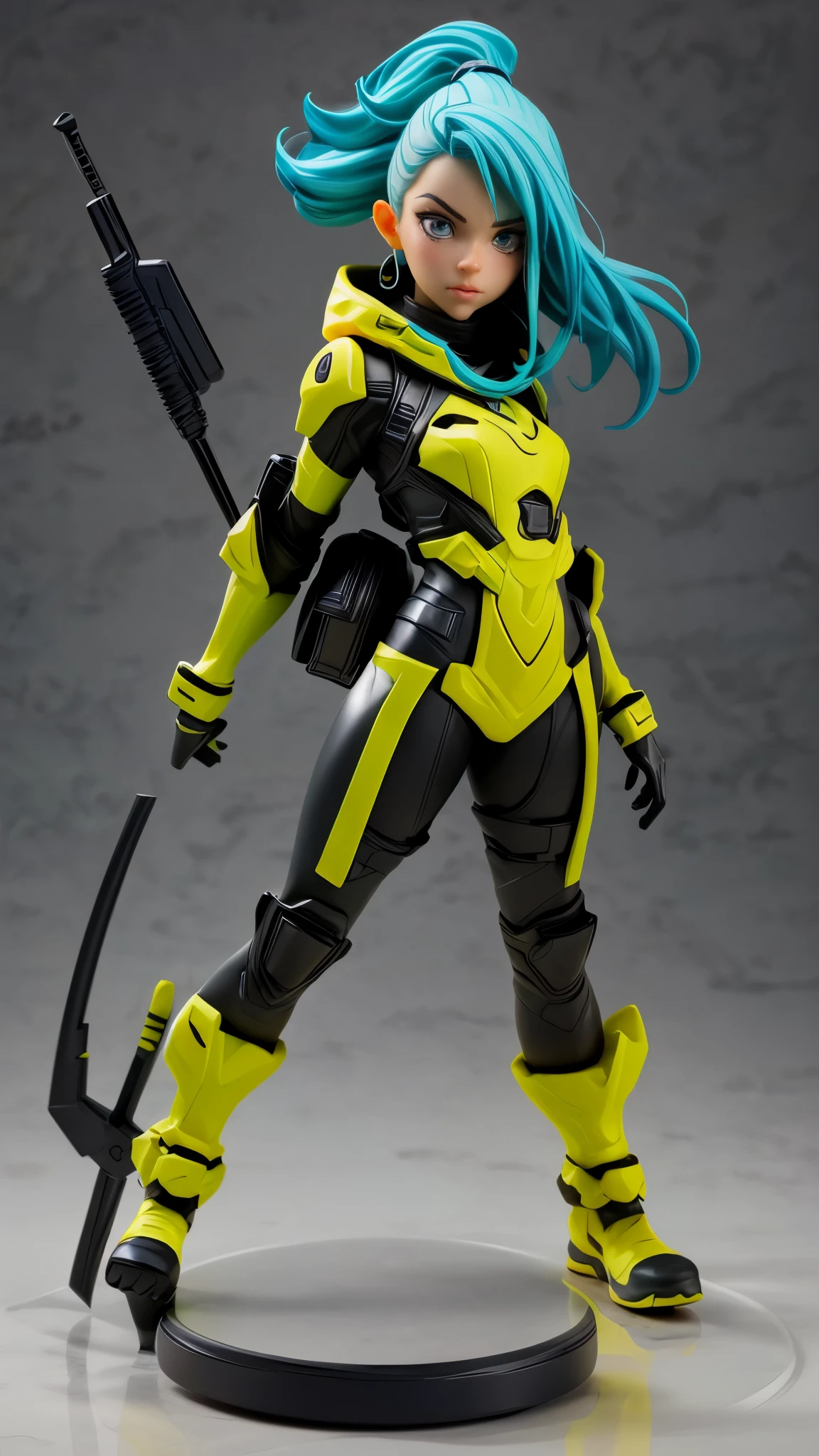 sci fi character art, cool artwork, futuristic style, in the style of 32k uhd, atey ghailan, geoff johns, dark yellow and gray, panasonic lumix s pro 50mm f/1. 4, techpunk, ((Fullbody-shot)) HDR, 8k, absurdres, cinestill 800, sharp focus, add_detail:2 (1woman, solo)