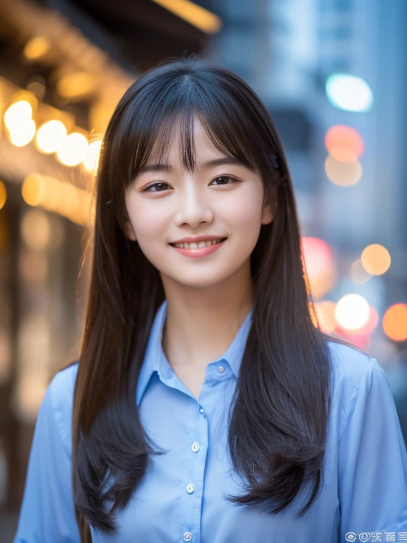 Woman Are standing On The Side Of The Street、Young Asian Woman、Beautiful Woman Photos、Japanese Model、Beautiful young woman with、60mm Portrait、Color Photo Portrait 4k、Soft Portrait Shot 8k、-yeld gismile、(8k、RAW Photos、highest quality、masterpiece:1.2)、(Realistic、Realistic:1.37)、Very detailed、
1 girl、cute、alone、Beautifully detailed skies、Are standing、date、(Smile:1.1)、(Mouth closed)、A cup breasts、魅惑的なsmile、Professional Lighting、Sony A7R4、Zesse 50mm F1.8、
Mid-chest、Beautiful eyes in every detail、(Collared shirt:1.1),Long Hair:1.2)、10-year-o gionytaYoung Girl