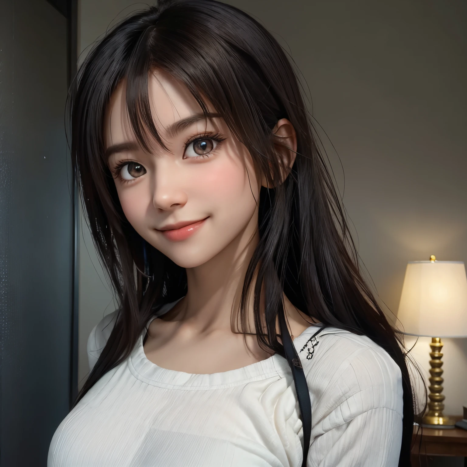 Generate an image of Ari, a friendly and approachable character with warm, inviting eyes. Ari should have a relaxed posture, a welcoming smile, and a demeanor that exudes calm confidence. Please provide images for both male and female versions of Ari.
