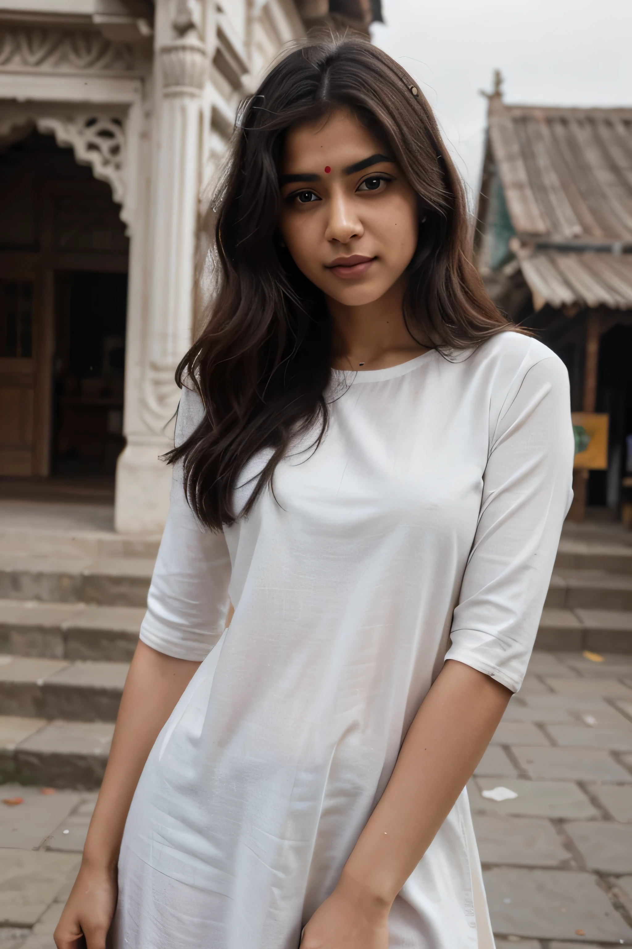 "Design a 21-year-old AI virtual Indian influencer deeply rooted in her cultural heritage, celebrating India's rich traditions, languages, festivals, and art forms, while fostering cross-cultural understanding and unity among her diverse followers."
In kedarnath temple
In Kurta
