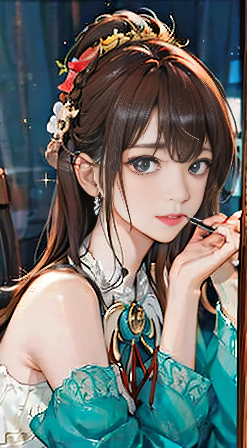 highest quality, masterpiece, One girl, whole body, Very delicate and beautiful girl, 8K Wallpaper, Beautiful fine details, Beautiful sparkle, Cinematic lighting