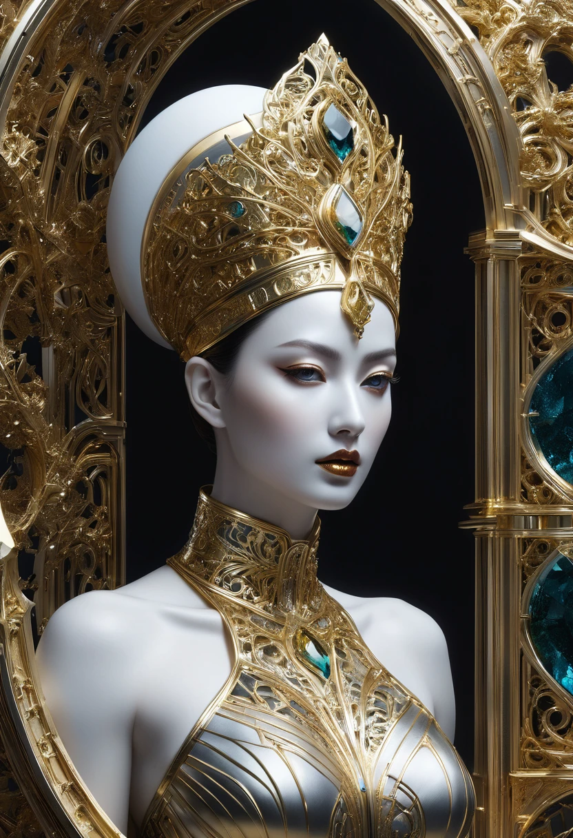 



Photo, 8k ((surrealist)) statue de sculpture en marbre extraterrestre, complexe, elegant, Very detailed, majestueux, digital Photography, art by artgerm and ruan jia and greg rutkowski surrealist painting gold and siver  filigree, Broken glass, (chef-d&#39;artwork, side lighting, HDR, Realistic, HD
















