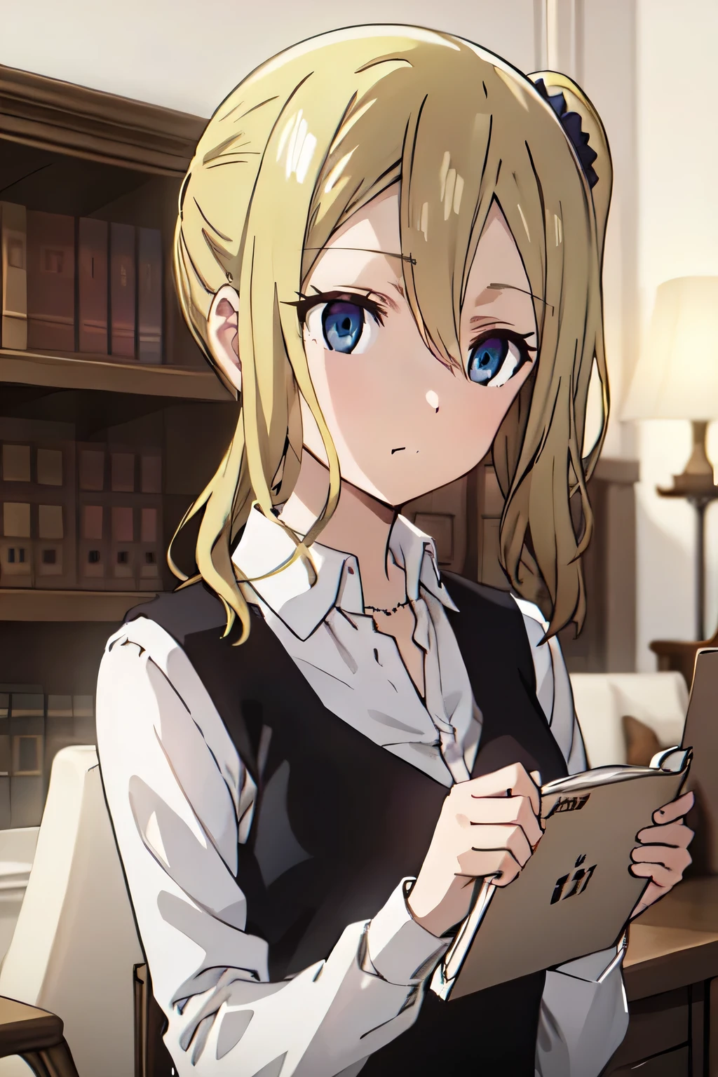 masterpiece, best quality, ultra-detailed, illustration, 1girl, solo, upper body, smile,