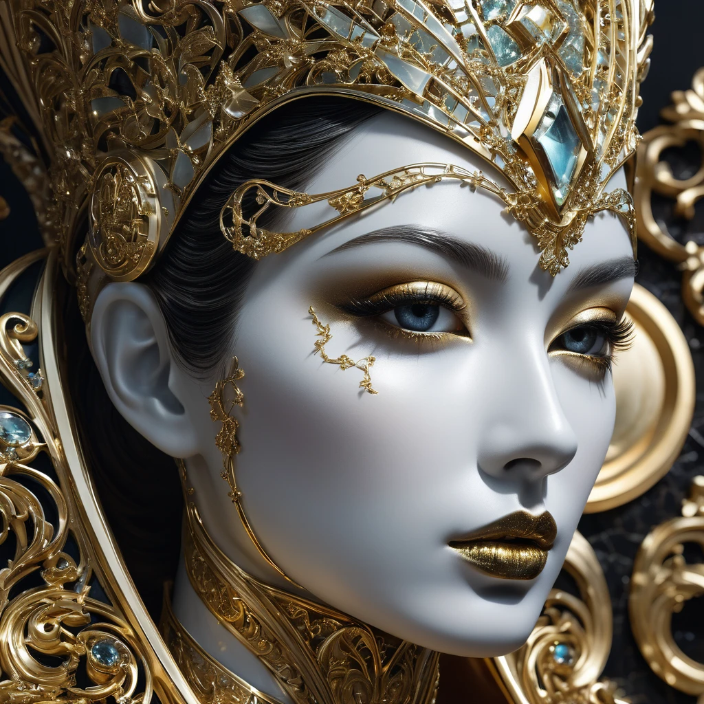 



Photo, 8k ((surrealist)) statue de sculpture en marbre extraterrestre, complexe, elegant, Very detailed, majestueux, digital Photography, art by artgerm and ruan jia and greg rutkowski surrealist painting gold and siver  filigree, Broken glass, (chef-d&#39;artwork, side lighting, HDR, Realistic, HD
















