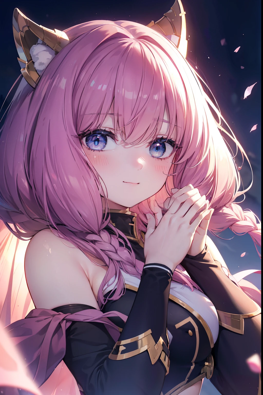 Aura、blush,smile,Captivating thighs、Combat Uniform、Lolita、Small breastasterpiece:1.2), highest quality, High resolution, unity 8k wallpaper, (shape:0.8), (Beautiful and beautiful eyes:1.6), Highly detailed face, Perfect lighting, Highly detailed CG, (Perfect hands, Perfect Anatomy),