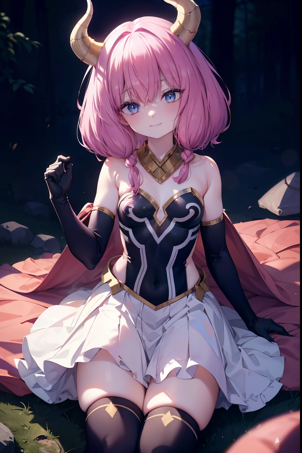 Aura、Half Bob Hair、Horns growing、Demon、blush,smile,Captivating thighs、Combat Uniform、****ta、Small breastasterpiece:1.2), highest quality, High resolution, unity 8k wallpaper, (shape:0.8), (Beautiful and beautiful eyes:1.6), Highly detailed face, Perfect lighting, Highly detailed CG, (Perfect hands, Perfect Anatomy),