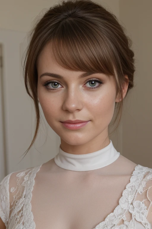 , 25 ans, delicate, poudre de contour, sexy, star war, sexy stormtrooper, stormtrooper cosplay, intricate details, French touch, cheveux de longueur moyenne, cheveux blonds, yeux bleus, sourire romantique, seductive look, bonne couverture, de nuit, éclairée par les flashes des photographes, skin details, pores de la peau, sexy, Samsung S22 Ultra digital camera, dans une foret humide