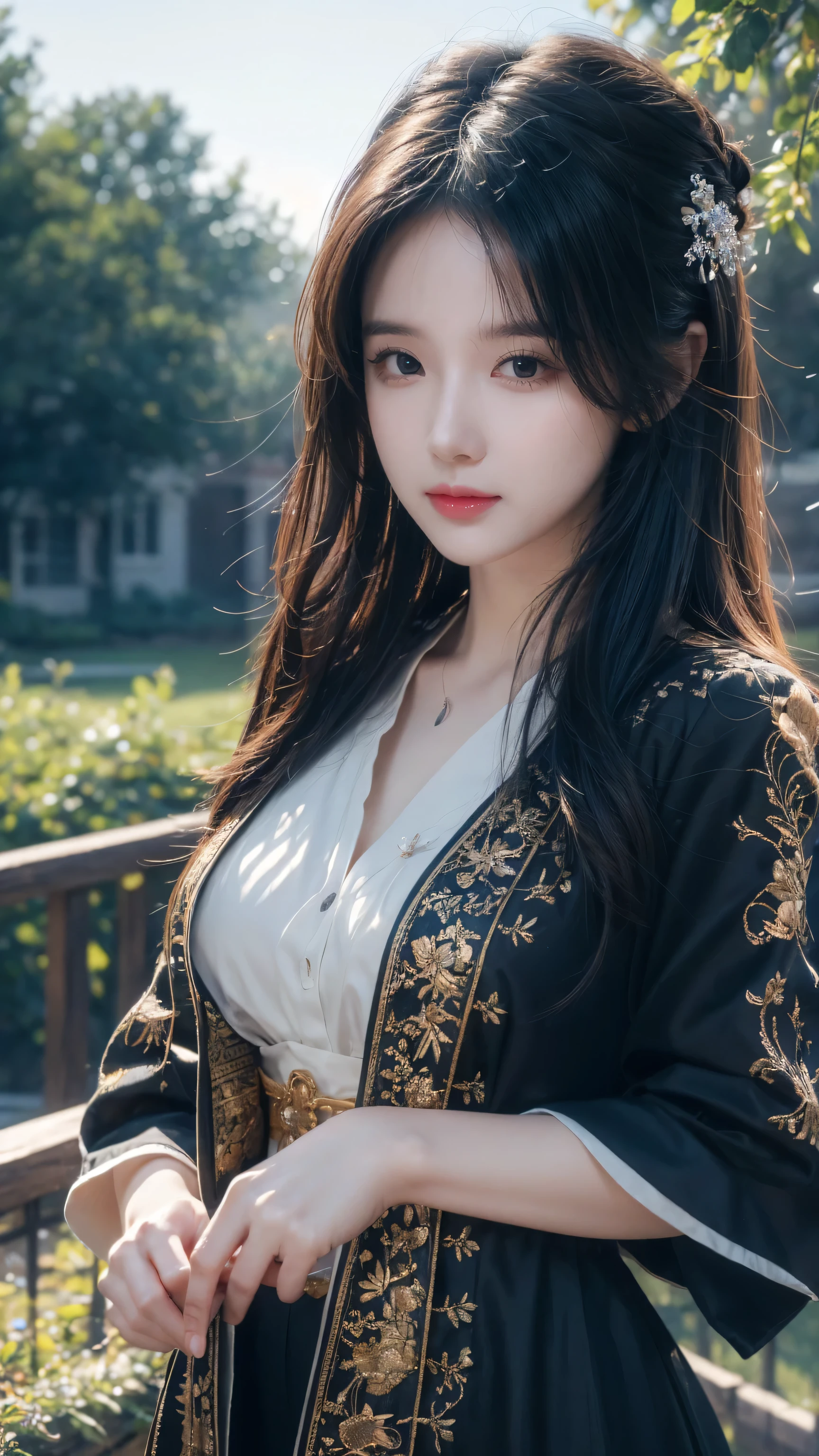 masterpiece, best quality, (Very detailed CG unified 8K wallpaper) (best quality), (Best Illustration), (Best shadows) nature', Blue Sea,Delicate leaves and petals of various colors falling in the air ray tracing, Ultra Detailed